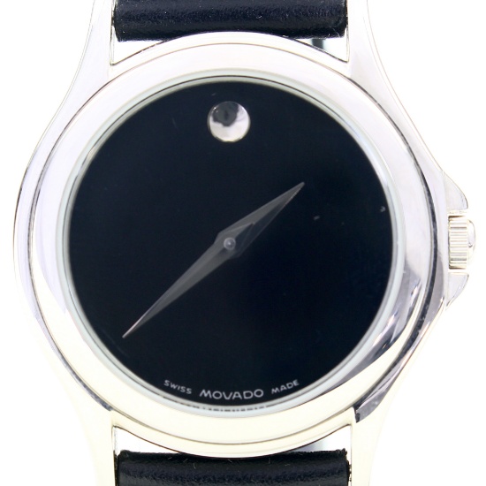 Authentic like-new Movado Museum stainless steel wristwatch