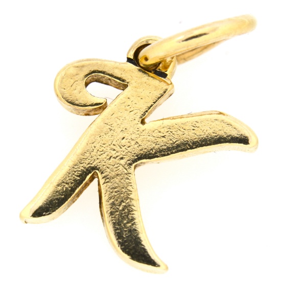 Estate James Avery 14K yellow gold “K” initial charm