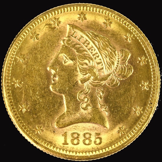 1885-S U.S. $10 Liberty head gold coin