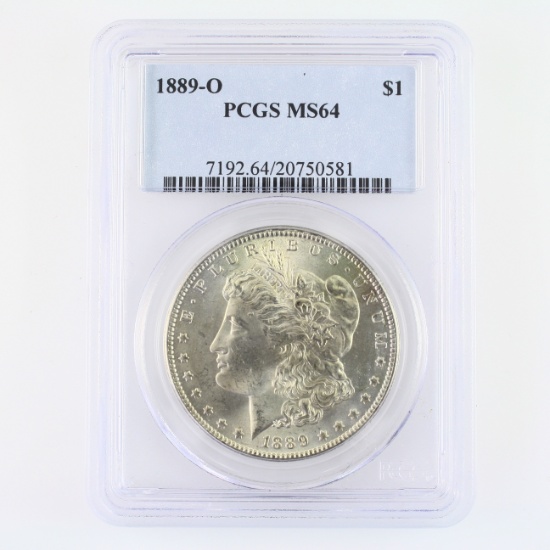 Certified 1889-O U.S. Morgan silver dollar