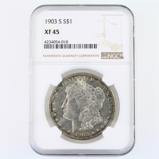 Certified 1903-S U.S. Morgan silver dollar