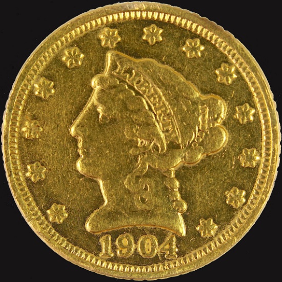 1904 U.S. $2 1/2 Liberty head gold coin