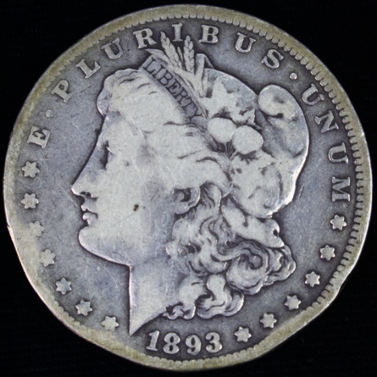 1893-CC U.S. Morgan silver dollar