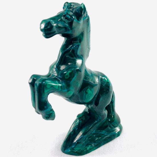 Estate genuine malachite horse figurine
