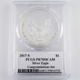 Certified 2017-S U.S. proof American Eagle Silver dollar