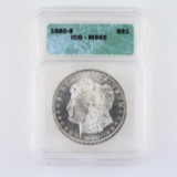 Certified 1880-S U.S. Morgan silver dollar