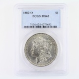 Certified 1882-O U.S. Morgan silver dollar
