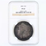 Certified 1894 proof U.S. Morgan silver dollar