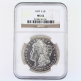 Certified 1899-S U.S. Morgan silver dollar