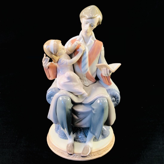 Estate Lladro #5584 "Father's Day" porcelain figurine with original box