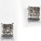 Pair of estate 14K white gold diamond earrings