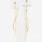 Pair of estate 14K yellow gold curved wire threader earrings