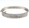 Estate 14K white gold diamond bangle bracelet