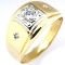 Vintage 14K yellow gold diamond band ring