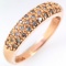 Estate 14K rose gold  diamond band ring