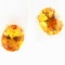 Pair of estate 14K yellow gold citrine stud earrings