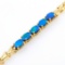 Estate 14K yellow gold opal bracelet