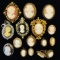 Lot of 15 pieces of estate cameo jewelry