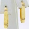 Pair of 14K yellow gold hoop earrings