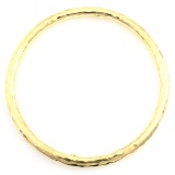 Authentic estate Roberto Coin 18K yellow gold hammered bangle bracelet