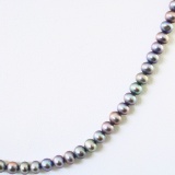 Estate Akoya blue pearl necklace