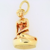 Vintage 14K yellow gold “Little Mermaid at Langeline in Copenhagen” charm pendant