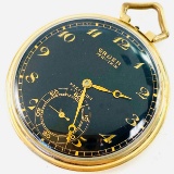 Circa 1940s 15-jewel Gruen Veri-Slim open-face Swiss pocket watch