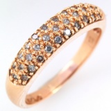 Estate 14K rose gold  diamond band ring