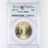 Certified 2007-P Satin Finish U.S. Kennedy half dollar