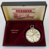 Circa 1950s 17-jewel Lucien Piccard Dufonte Incabloc open-face Swiss pocket watch