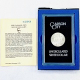 Certified 1881-CC U.S. Morgan silver dollar