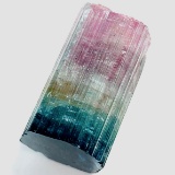 Unmounted gemstone: 43.19 ct rough blue-capped watermelon tourmaline crystal