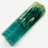 Unmounted gemstone: 38.73 ct rough bluish-green tourmaline crystal