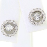 Pair of Diamonds in Rhythm 14K white gold diamond stud earrings