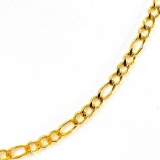 Estate 10K yellow gold figaro chain