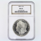 Certified 1880-S U.S. Morgan silver dollar