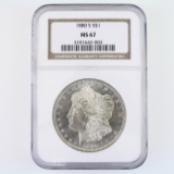 Certified 1880-S U.S. Morgan silver dollar