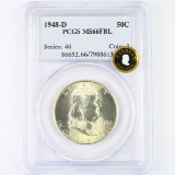 Certified 1948-D U.S. Franklin half dollar