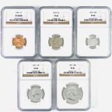 Certified 5-piece 1957 U.S. silver proof set