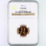 Certified 1956 proof U.S. Lincoln cent