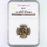 Certified 1938-D U.S. buffalo nickel