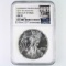 Certified 2017-W burnished U.S. American Eagle silver dollar