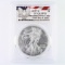 Certified 2017-W burnished U.S. American Eagle silver dollar