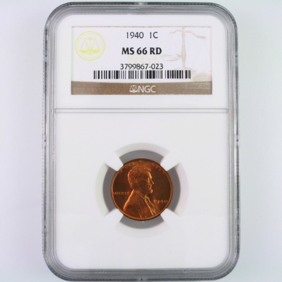 Certified 1940 U.S. Lincoln cent