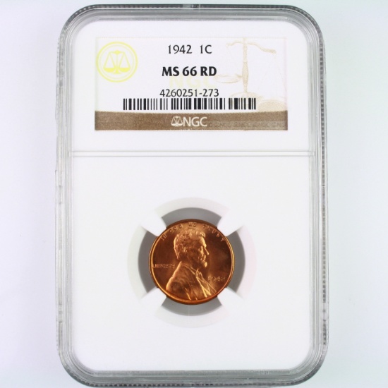 Certified 1942 U.S. Lincoln cent