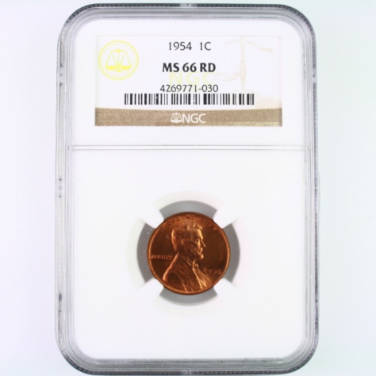 Certified 1954 U.S. Lincoln cent