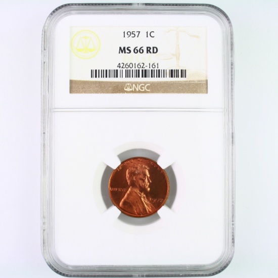 Certified 1957 U.S. Lincoln cent