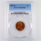 Certified 1929-S U.S. Lincoln cent