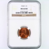 Certified 1944-S U.S. Lincoln cent