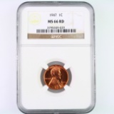 Certified 1947 U.S. Lincoln cent